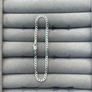 Pulseira de Prata Masculina – 3mm modelo grumet – Prata 925